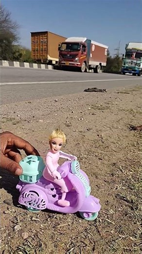 Remote control barbei doll driving scooter testing #toys #shorts #barbei #viral ‪@nishthutoys‬