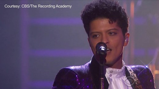 Bruno Mars certainly dressed the part for his Prince tribute at the #Grammys. | Yahoo