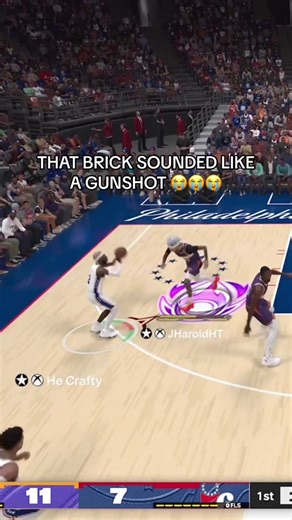 Never heard a brick so loud #tiktokgaming #gaming #gamer #nba2k #basketball #nba2k24 #sports #GamingOnAir