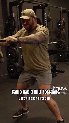 Three movement circuit from the @GBRSGroup Performance Program. The @Technogym DAP really helps makes those anti rotations smooth #gbrs #gbrsgroup #functionaltraining #functionalstrength #coretraining #coreworkout