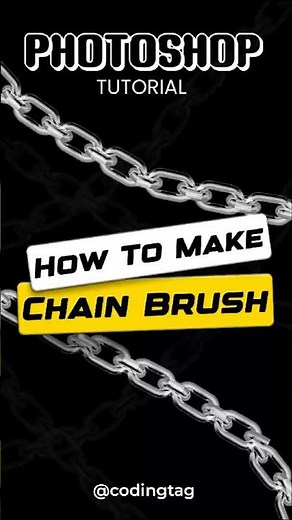 How to Make a Chain Brush in Photoshop #PhotoshopTutorial #PhotoshopBrush #CreativeTools