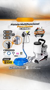 🎨 ¡Transforma tus proyectos con precisión y potencia! 🚀 Presentamos la Pistola para Pintar Airless de 1200W, diseñada para ofrecer un acabado profesional en cada aplicación. Perfecta para pintores, constructores y entusiastas del bricolaje que buscan eficiencia y calidad en sus trabajos. 🔥 ¡Dale vida a tus superficies y haz que tus proyectos brillen como nunca! 🔥 Disponible en Tu Tienda Online. ¡No dejes pasar esta oferta exclusiva! 💰 𝐏𝐑𝐄𝐂𝐈𝐎: $350💰 👇🏻Contáctanos 📱𝐖𝐡𝐚𝐭𝐬𝐀𝐩𝐩: