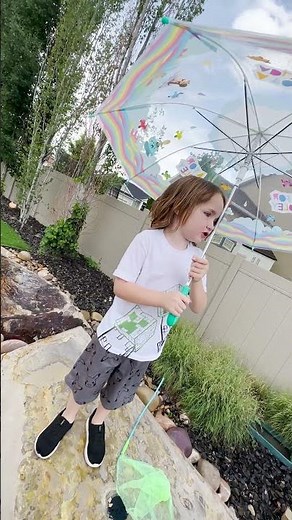NiKO the LiGHTNiNG ROD?! ⚡️ the FAMiLY plays with A for Adely umbrellas in the RAiN! #aforadley