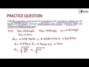 2nd Numerical of Overtaking Sight Distance - Highway Geometric Design - Transportation Engineering 1