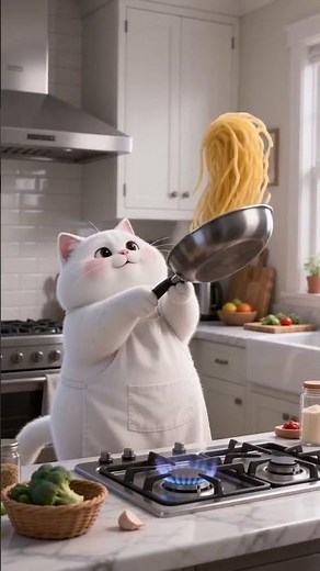 These cats tried to cook spaghetti and... #catsoftiktok #funny