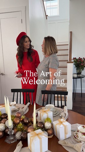 Three easy ways to make guests feel welcome 1. Showing guests where they can put things down not only makes them more comfortable, but it also keeps your countertops from accumulating piles of purses, hosting gifts, and the myriad of other things people show up with this time of year. 2. A welcome beverage is a beautiful and somewhat old-fashioned ritual of hospitality. You don’t need to have food ready at the moment people arrive, and you don’t need a $200 charcuterie display. A glass of champa