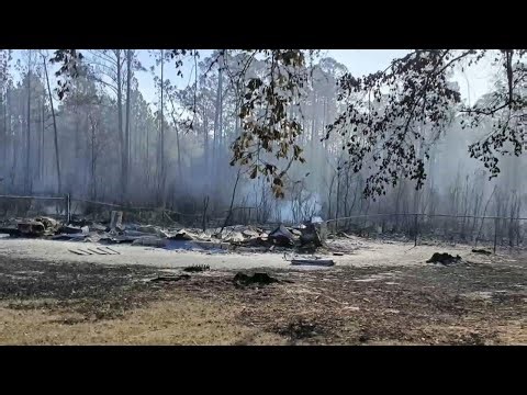 Georgia woman returns home to find "everything we own" destroyed in wildfire