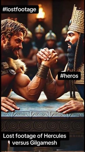 Lost vhs footage of Hercules vs Gilgamesh arm wrestling #fyp #funnyvideos #funnyshorts #hercules