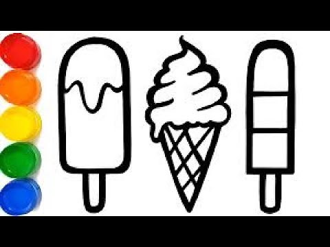 Ice Cream Drawing, Painting and Coloring for Kids | Learn Colors | Draw Ice Cream | Jolly Toy Art