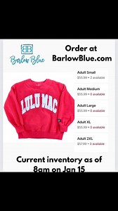 Barlow Blue still has a pretty good supply of Lulu Mac IN STOCK and ready to ship! Watch to the end of this video to see our current inventory (it changes fast). We are doing another giveaway! We will draw on Sunday, Jan 18. Leave ONE comment tagging as many friends as you want to. You will win your choice of the Valentine’s Day drop from Lulu Mac. 🩵 #BarlowBlue #LuluMac #giveaway | Barlow Blue in French Camp, Ms