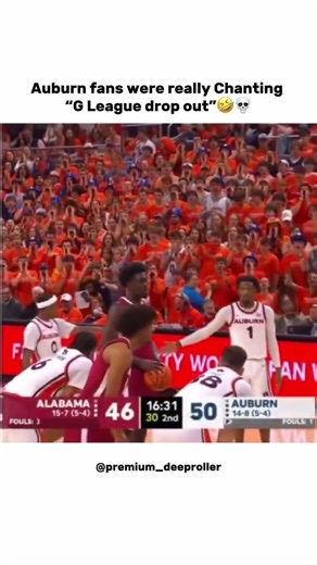 Auburn fans were cooking him🤣😭 #collegebasketball #basketball #auburn #gleague #funny #crowd