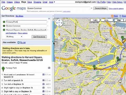 Create walking maps with Google Maps