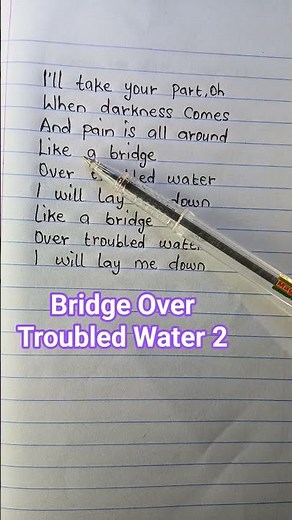 Bridge Over Troubled Water song by Simon and Garfunkel #simon #thesoundofsilence #foryou #lyrics