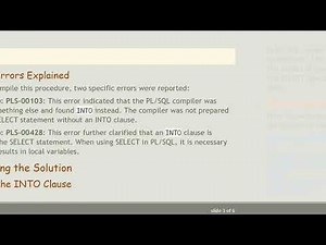 How to Fix Your PL/SQL Procedure Compilation Errors