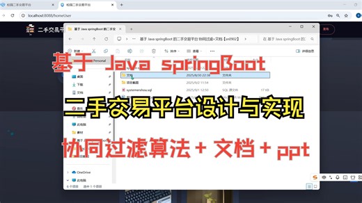 基于 Java springBoot 的二手交易平台设计与实现 协同过滤 文档【sn0902】