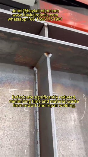 Ultra low spatter Baykal smart welding robotic arm for steel structure fabrication