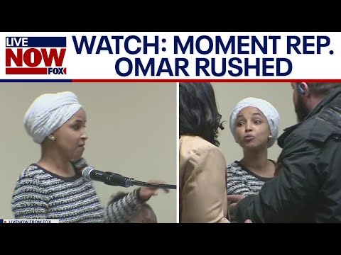 WATCH MOMENT: Ilhan Omar rushed and "sprayed" [GRAPHIC]
