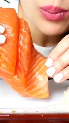 salmon ASMR #mukbang #asmrfood #food
