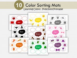 Color Matching Activities, Sorting Colors, Color Recognition, Preschool, T-171
