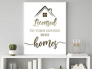 NATVVA Real Estate Canvas Painting Real Estate Realtor Pictures Posters Wall Art Home Decor Gifts Artwork For Realty Office Bedroom No Frame