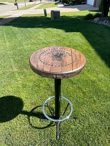Pub Table 42" Tall With Footrest - Laser Engraved - Etsy