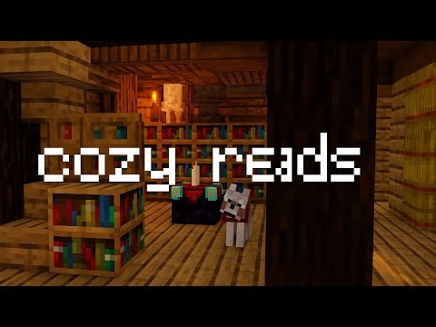 Cozy Minecraft Library Ambience 📚 | Relaxing Piano Music + Rain Sounds for Study & Sleep