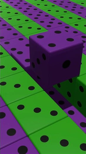 Rolling Dice Loop 2 🎲🟢🟣 | Perfectly Satisfying 3D Animation