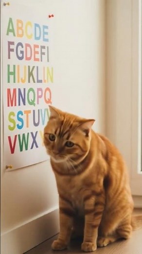 😅😅cat has learnt ABCD. #learnwithmusic #abcadventure