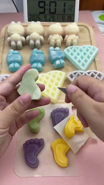 Colorful Footprint Soap Making 🦶🧼✨
