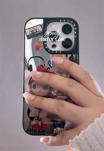 — trendy cartoon mirror phone case 🪞💖 #iphonecase #phonecase #mirrorphonecase