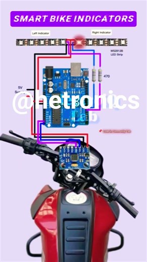 Smart Bike indicator #viral #hetronics