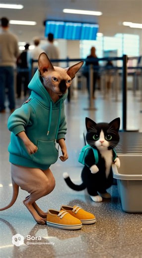 Maximum Reality: Azul & Mochkil vs airport security ✈️😼