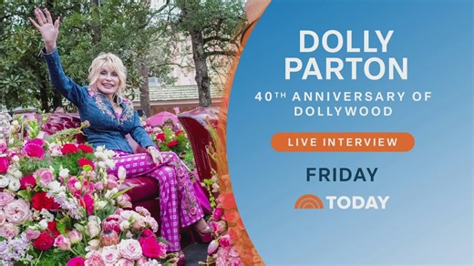 Dolly Parton doing live interview on Today Show on Friday