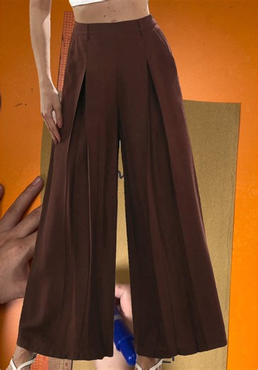 Pleated Straight Wide Pants Pattern Making Guide