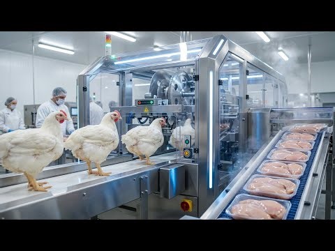 "How Giant Chickens Are Processed in Modern Factory | Amazing Poultry Production Line"