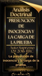 La presunción de inocencia | Codigo Virtual - Bolivia