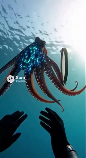Swimming With a GIANT Octopus! 🤯🐙