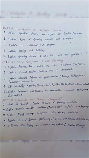 OS imp questions , Operating system important questions #important #rgpvbhopal