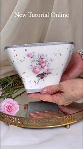 13K views · 132 reactions | The decoration of glass vase Tutorial - https://youtu.be/XA9lx_Wb_Ec | Aistcraft Decoupage Paper | Facebook