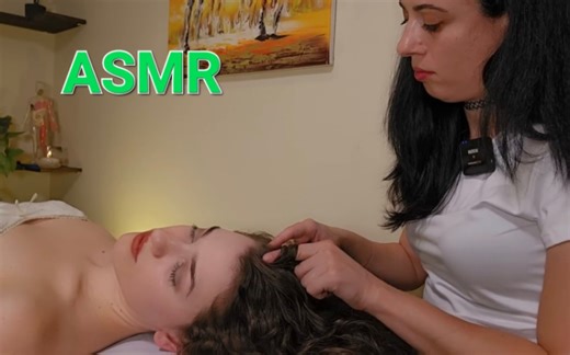 ASMR | 头部按摩和头发清理，促进深度睡眠