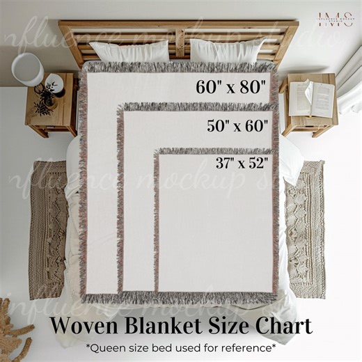 Woven Blanket Size Chart, Throw Blanket Chart, Kids Blanket Size Guide, Boho Blanket Size Chart, Baby Blanket Chart, Fringe Woven Blanket - Etsy
