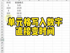 单元格写入数字直接变时间