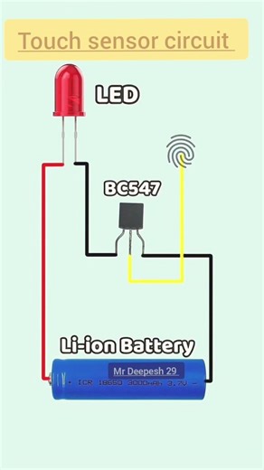 touch sensor circuit kese banay #shortvideo #electrical