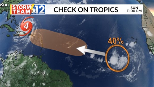 Hurricane Erin is a category 4 storm, but it's projected path keeps it away from land. Erin should move between Bermuda & NC in a few days. Meanwhile, the next storm may be developing in the east Atlantic. The next name on the list is Fernand. wjtv.com/weather?utm_medium=social&utm_source=facebook_WJTV_12_News | WJTV 12 News