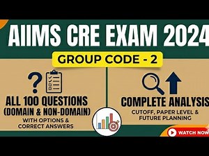 Rectified AIIMS CRE Group Code 2 Exam Analysis 23 December | All Questions with Answers | Cut-off