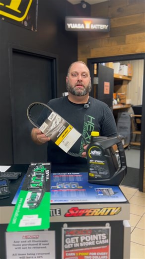 1.1K views · 20 reactions | Zach’s got the shelves packed with snowmobile gear and maintenance items, ready to roll. Belts, oil, plugs—you name it. Stop in at the parts department and grab what you need before the snow hits. ❄️ #hexcomotorsports #powersports #partsdepartment #skidoo #arcticcat #snowmobile #oshkosh #wisconsin | Hexco Motorsports | Facebook