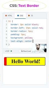 How to Add Left Border using CSS #coding #htmltutorial #csstutorial