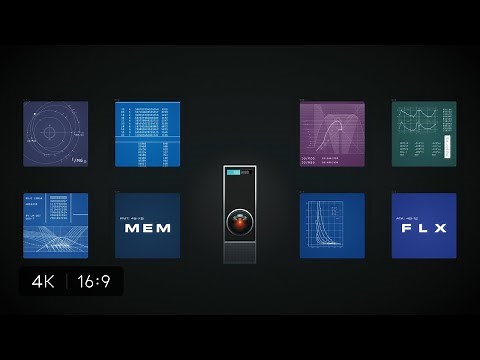 HAL 9000 Console Screensaver 4K (16:9 Widescreen)