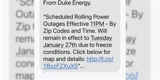 Duke Energy alerts customers of new outage scam