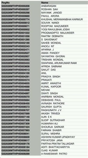 Congratulations 🎉 TIFR 2026 Shortlisted Candidates for interview #tifr